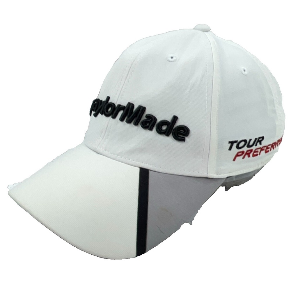 Taylor Made Hat Cap Strap Back White Golf Tour Performance SLDR Spell Out‎ Dad